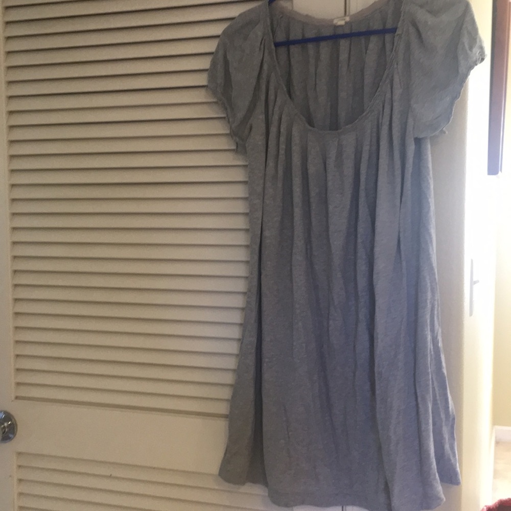Grey jersey jcrew cotton dress